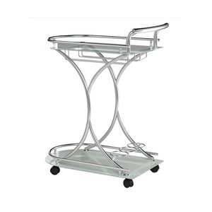 Hotel moderno de muebles para el hogar de vidrio negro superior cocina carrito de comida de carro - Product Image 2