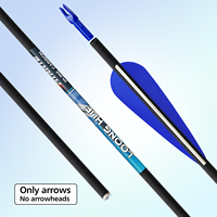 Flèches de chasse en carbone pur 003 pour la pratique du tir d'arcs classiques avec ID 6.2mm