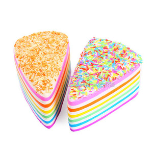 ของเล่นบีบคลายเครียดรูปเค้กเข็มสามเหลี่ยมสีสันสดใส ขนาดกลาง เด้งช้า - Product Image 1
