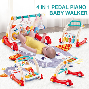 Nouveau tapis d'éveil 4 en 1 pour bébé avec piano à pédales, activités ludiques, tapis de fitness, jouets pour nourrissons, tapis de jeu, ensembles de poussettes pour bébés - Product Image 2