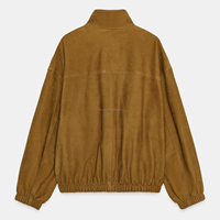 Blouson aviateur en cuir à col montant personnalisé pour femmes