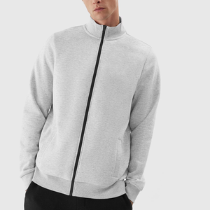 Felpe <span class=keywords><strong>con</strong></span> <span class=keywords><strong>cappuccio</strong></span> da uomo in cotone Ultra morbido <span class=keywords><strong>con</strong></span> <span class=keywords><strong>cerniera</strong></span> in tinta unita di alta qualità <span class=keywords><strong>senza</strong></span> <span class=keywords><strong>cappuccio</strong></span> - Product Image 1