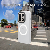 Nouvelle coque de téléphone en silicone rigide transparente mate antichoc, design professionnel, pour OnePlus 15