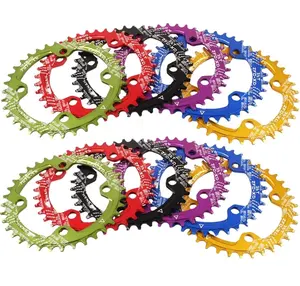 2023 New Bicycle Sprocket 40T / 42T/44T Narrow Wide Single Disc Bicycle Crank Chainwheel Chainring104 Bcd