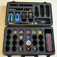 Boîtier portable en aluminium et acrylique transparent pour toupies, boîte de présentation pour collection, lanceur de combat et accessoires, OEM et ODM disponibles