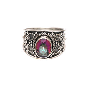 Colorful Trendy Mystic Topaz <b>Silver</b> <b>Ring</b> <b>925</b> Sterling Fine Jewelry inoxydable waterproof sterling <b>silver</b> <b>925</b> <b>ring</b> - Product Image 1