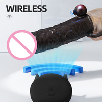 Wiederauf ladbare Remote Eichel Vibration Klitoris Stimulation Verlängerte Kontrolle Dildo Set Silikon Dildo Männliches Sexspielzeug für den Menschen