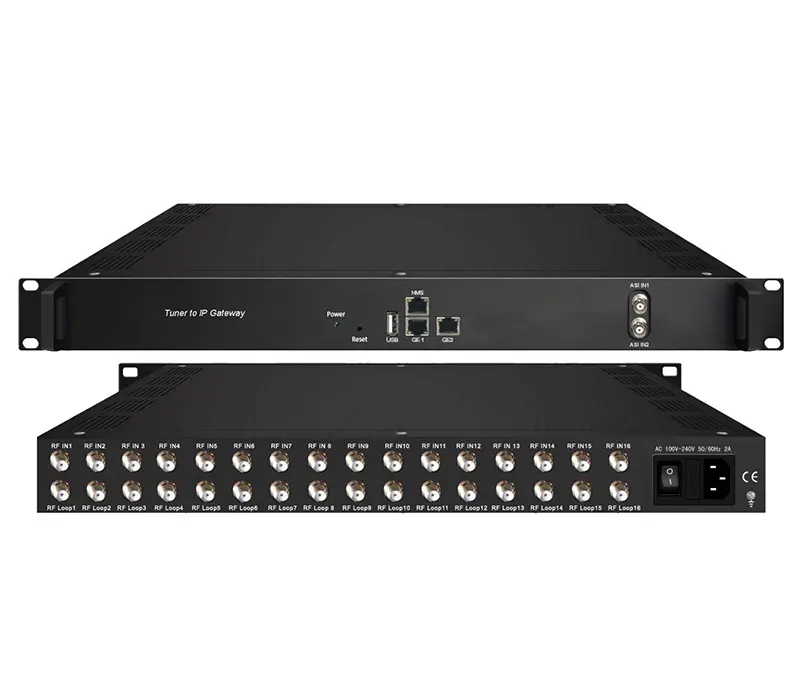 Tuner Naar Ip Ontvanger Gateway DVB-S/S2 Ondersteuning 8/16/24 Fta Digitale Headend CSP-3508B