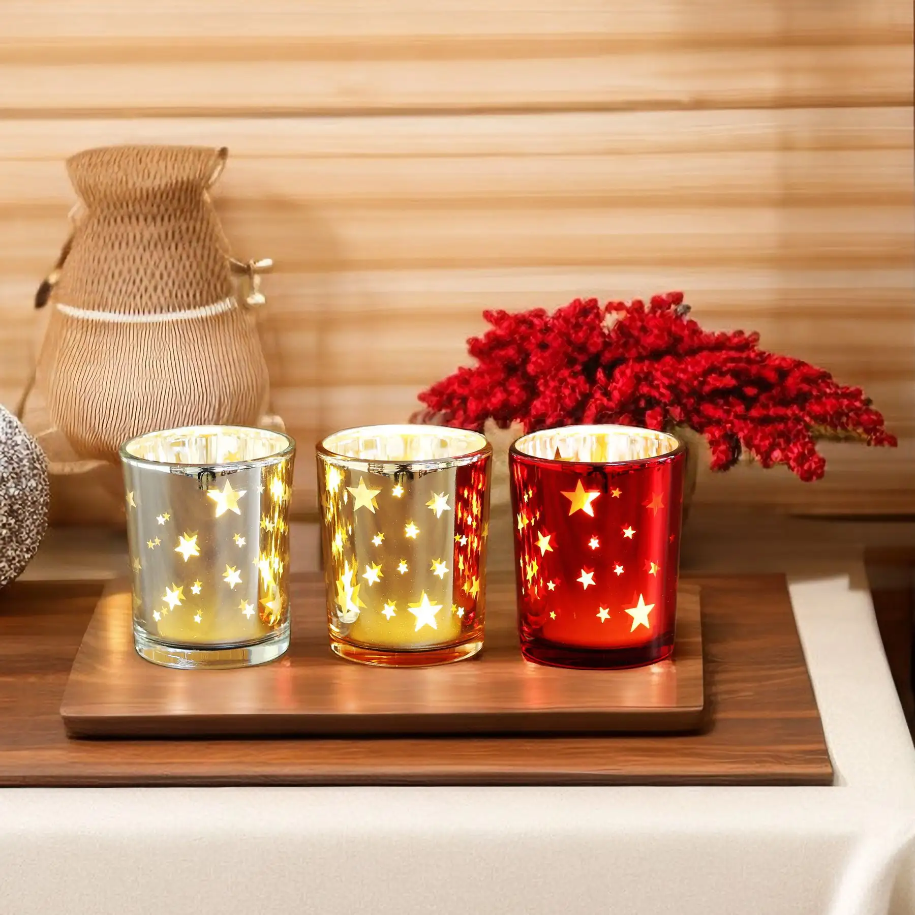 Wholesale Wedding Christmas Decoration Glass Candle Holders Scented Candles Scented Candle Cups