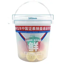 Factory injection 1kg 250g 500g Plastic PP container ice cream box bucket package box IML bucket