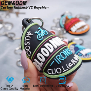 Corporate Promotional Rubber Keychain with Detachable Lanyard Conference Kit Corporate Promotional Rubber Keychain