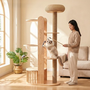 <span class=keywords><strong>StarPet</strong></span> - Árbol para Gatos de Lujo, de Madera Maciza y Sisal, Resistente, Antideslizante, con Cápsula Tejida Transpirable, Fácil de Montar, Envío Rápido en 7 Días - Product Image 1