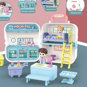 Simulation musicale hôpital trousse de premiers soins jeu de rôle docteur fille maison de poupée pour enfants - Product Image 2