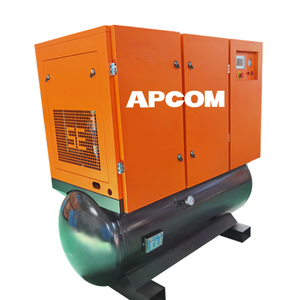 Compresseur d'air industriel et commercial APCOM 12 bars à faible bruit pour atelier, avec sécheur et filtre, réservoir d'air de 600 L - Product Image 2