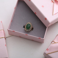 Boîte cadeau en forme de nœud rose à pois pour fille - Boîte d'emballage pour collier, boucles d'oreilles, bracelet