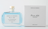 Bouteille en verre carrée de luxe de 100 ml pour diffuseur à bâtonnets, personnalisable en gros, avec couvercles noirs vides, pour parfum, écologique, sans alcool, sans plomb