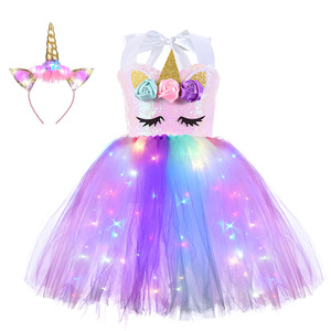 Disfraz de Princesa Unicornio con Tutú de Flores para Niñas de HP Halloween, Disfraz Infantil para Actuaciones con Accesorios para la Cabeza - Product Image 5