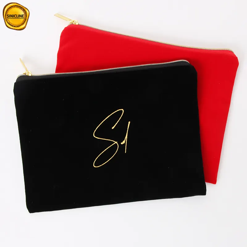 Sinicline custom logo jewelry dust bag with zipper wholesale