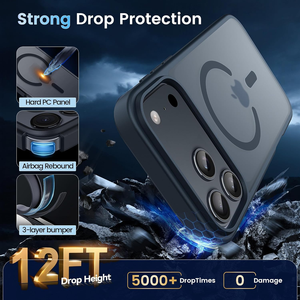 Funda Protectora Magnética de Alta Calidad con Acabado Mate, Resistente a Golpes, con Carga Inalámbrica para <span class=keywords><strong>iPhone</strong></span> 17 <span class=keywords><strong>Pro</strong></span> <span class=keywords><strong>Max</strong></span> 16 15 <span class=keywords><strong>14</strong></span> 13 - Product Image 4