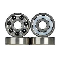 Roulements de patins à roulettes de compétition en acier inoxydable haute précision 440C 608 627 avec billes en céramique noire pour patins quad