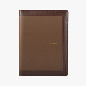 Organizador de Cuero/Agenda/Diario/Cuaderno de Hojas Sueltas Bicolor Cacao y Café para Negocios - Product Image 4
