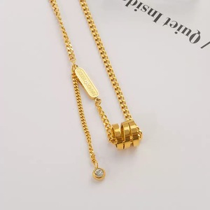 Romantique à la mode en acier inoxydable plaqué or Ins Style Valentine opale coquille collier de perles nouvelle mode pendentif bijoux - Product Image 5