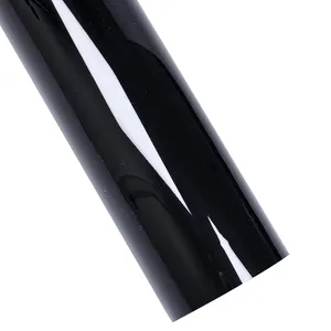 Piano hitam Glossy vinil pembungkus Film Gloss hitam stiker vinil berperekat bebas gelembung jendela kendaraan Trim cermin
