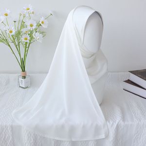 Écharpe enveloppante confortable en lin et mousseline de soie, couleur unie, foulard à enfiler pour femme, idéale pour le printemps - Product Image 3