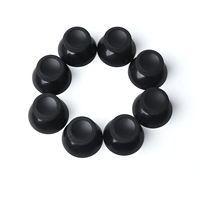 RALAN Thumbstick 3D hitam untuk pengontrol PS5 penutup pengganti tombol stik bentuk jamur Joystick