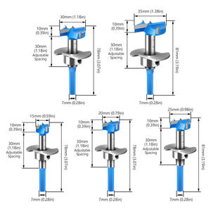 Juego de 5 brocas de carburo de tungsteno para madera, perforador multiusos, broca de localización de acero aleado antirust para carpintería y bricolaje - Product Image 4