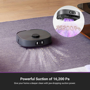 <span class=keywords><strong>Eureka</strong></span> Factory AI Robot Aspirador 16200Pa Ultra Succión Autovaciado Fregona de brazo flexible 167 °F Agua caliente Secado de aire APP Personalizar - Product Image 2