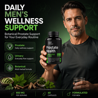 Capsules de vitalité masculine personnalisables (60 unités) – Soutient la santé de la prostate – Complément énergétique à base de plantes – Fabricant en marque blanche