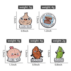 INS Style Personnalité Drôle Big Eyed <span class=keywords><strong>Humour</strong></span> Légumes Thème Ail Concombre Motif Alliage Broche Irrégulier Badge En <span class=keywords><strong>Gros</strong></span> Pins - Product Image 6