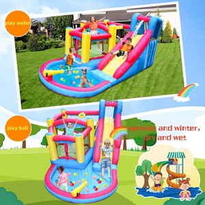 Toboggan gonflable en PVC pour enfants Trampoline d'extérieur commercial pour garçons et filles <span class=keywords><strong>Piscine</strong></span> à balles gonflable d'été avec ventilateur - Product Image 5