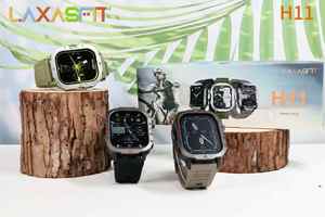 Montre connectée de sport H11 pour hommes, écran IPS, bracelet en caoutchouc, charge sans fil, moniteur de fréquence cardiaque, appels Bluetooth, lampe torche intégrée - Product Image 4