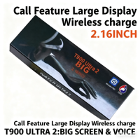 Reloj Inteligente T900 Ultra 2 con Pantalla IPS, Llamadas por BT, Resistente al Agua IP67, Monitor de Actividad Física, Reloj Inteligente al por Mayor para Hombres y Mujeres