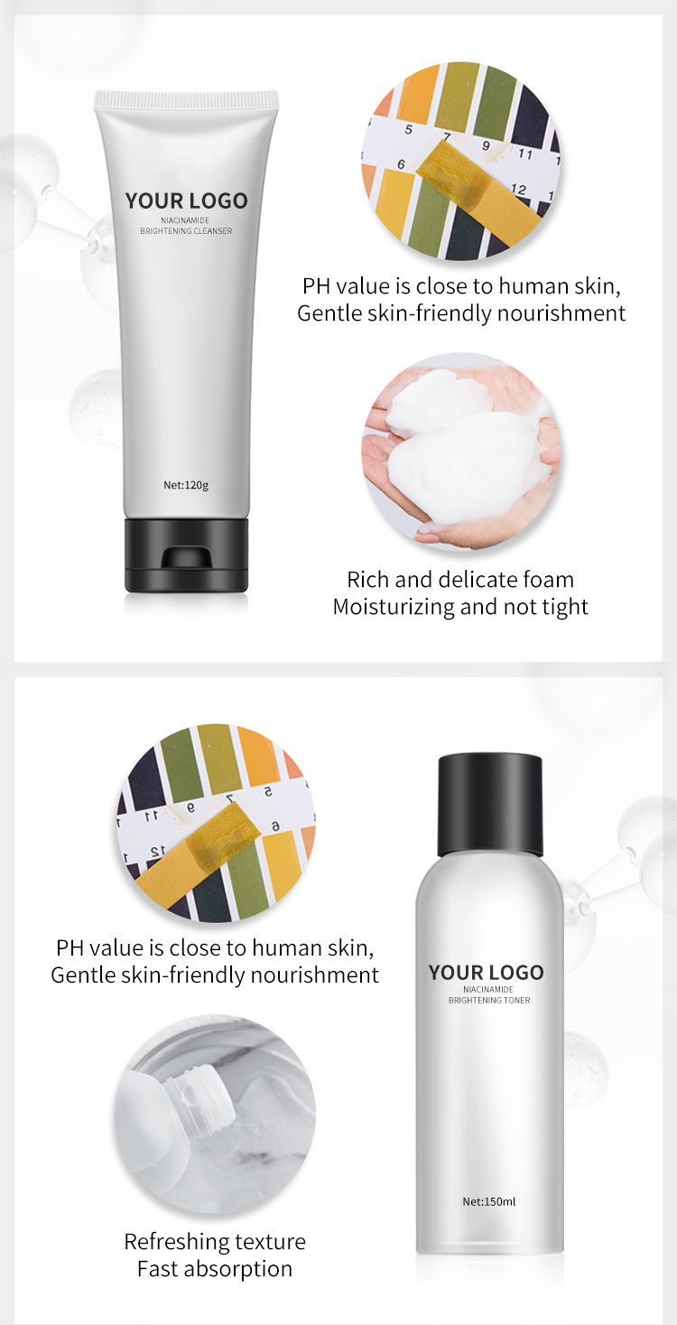 New Arrival Professional Private Label organic skincare Nicotinamide Anti Aging face Cream products Whitening Skin Care Set