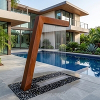 Statue de jardin moderne en acier corten, résistante à l'eau, au feu et durable, écologique, pour la décoration extérieure