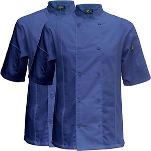 Giacca <span class=keywords><strong>da</strong></span> Chef manica corta in cotone con intarsio a rete brezza fresca su ogni lato sfiato <span class=keywords><strong>da</strong></span> Chef Coat ristorante Hotel uniforme <span class=keywords><strong>da</strong></span> <span class=keywords><strong>lavoro</strong></span> - Product Image 5