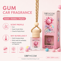 Parfum pour voiture 8ml, bouteille en verre avec logo personnalisé OEM, bouchon en bois, diffuseur d'air suspendu pour voiture, bouteille vide, vente en gros, livraison directe d'usine