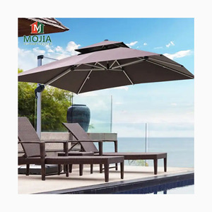 Mojia Impresión de Color personalizado 9ft 10ft 11ft 12ft poste de aluminio en voladizo paraguas al aire libre <span class=keywords><strong>gigante</strong></span> Patio paraguas <span class=keywords><strong>para</strong></span> jardín - Product Image 1