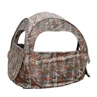 Tente Dôme Camouflage Forêt avec Fenêtres d'Observation Multiples, Montage Rapide, Tissu Oxford Imperméable 1000-1500mm, Grande Taille Quatre Saisons