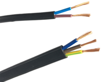 Câble industriel 600V en cuivre pur gainé flexible pour extérieur 1,5mm² RVV 2 conducteurs avec isolation PVC ignifuge