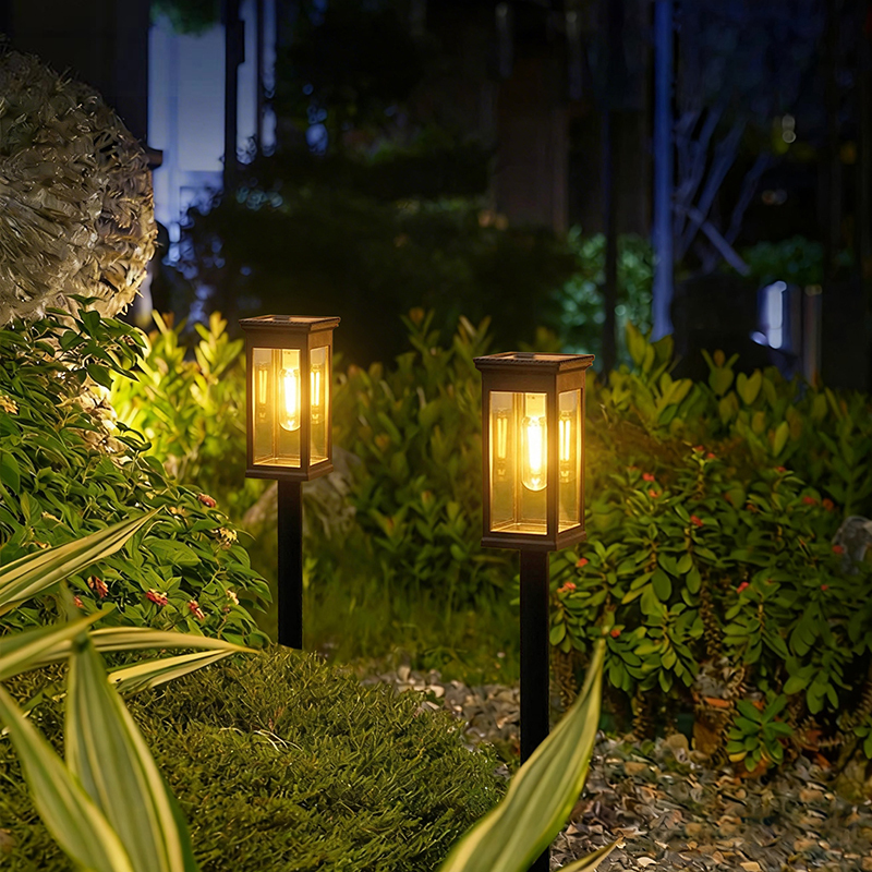 Solar Chinese Style Lawn/Courtyard/Garden Light Waterproof Touch Switch Ground Plug Tungsten Filament Atmosphere Landscape Light
