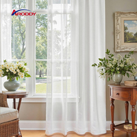 ARODDY Rideau occultant supérieur en voile de polyester neutre personnalisé, diffuseur de lumière, 132 cm x 274 cm, pour chambre