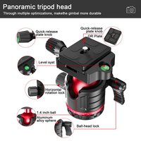 Trépied Monopode Professionnel ZOMEI Q173 en Alliage d'Aluminium avec Rotule, Support pour Appareil Photo Reflex Numérique et Projecteur, Photographie