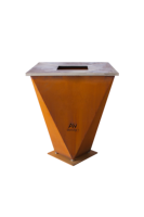 Nouveau design de barbecue d'extérieur en acier corten, barbecue au bois, foyer avec table