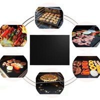 Tapis de barbecue d'extérieur antiadhésif réutilisable imperméable ignifuge portable pour grillades au charbon de bois camping cuisine multifonctionnel