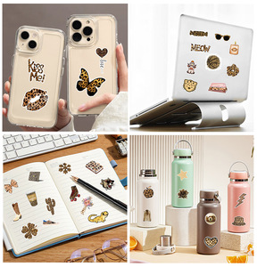 50PCS Fashion <strong>preppy</strong> girl cheetah leopard print <strong>sticker</strong> - Product Image 5