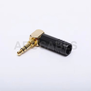 ABCCABLS <span class=keywords><strong>Prise</strong></span> audio stéréo 3,5 mm <span class=keywords><strong>à</strong></span> angle droit plaquée or, connecteur <span class=keywords><strong>jack</strong></span> TRS 90 degrés 1/8 pouce pour câble audio casque - Product Image 1